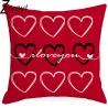 Fundas de cojinesFunda de cojín rojo/blanco - Motivos San Valentín - 45cm * 45cm