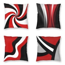 Punainen / musta / valkoinen tyynynpäällinen - 45 cm * 45 cm