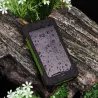 Solar powerbank - dubbele USB - waterdicht - met kompassleutelhanger - LED - 30000mAhPowerbanks