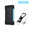 Power bank solare - doppia USB - impermeabile - con portachiavi bussola - LED - 30000mAh