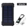 Aurinkosähköpankki - kaksi USB-liitäntää - vedenpitävä - kompassin avaimenperällä - LED - 30000mAh