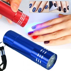9 LED - UV-lys lommelykt - rask mini negletørker