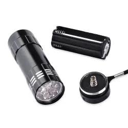 9 LED - UV-lys lommelykt - rask mini negletørker
