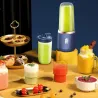 Mixeur multifonction 6 lames - presse-agrumes / smoothie maker / broyeur à glace - USB