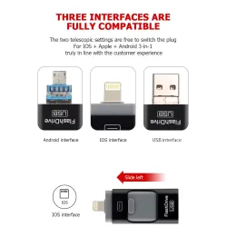 Micro flash drive OTG dual purpose - USB 3.0 - per iPhone / Android