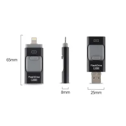 OTG-mikroflash-stasjon med to formål - USB 3.0 - for iPhone / Android