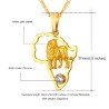 Afrika kort / løve vedhæng - med halskæde