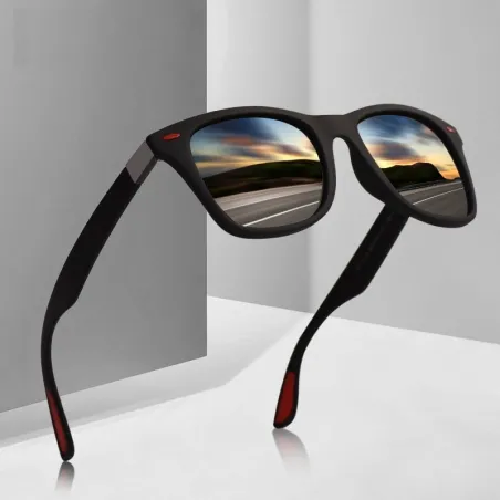 Ultralight TR90 polarized square sunglasses - UV400Sunglasses