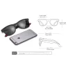 Ultrakevyet TR90 polarisoidut neliömäiset aurinkolasit - UV400
