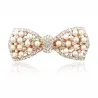 Crystal bowknot with pearls - hair clipHair clips