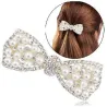 Crystal bowknot with pearls - hair clipHair clips