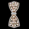 Crystal bowknot with pearls - hair clipHair clips