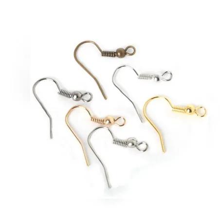 Crochets d'oreilles en métal - 20 * 22mm - 200 pièces