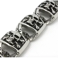 Gothic style - bracelet with skeletons - 316L stainless steelBracelets