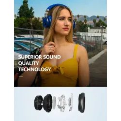COWIN E7 - słuchawki bezprzewodowe - zestaw słuchawkowy z mikrofonem - redukcja szumów - BluetoothSłuchawki