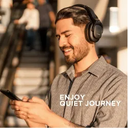 AuricularesCOWIN E9 - auriculares inalámbricos Bluetooth - con micrófono - cancelación de ruido activa híbrida