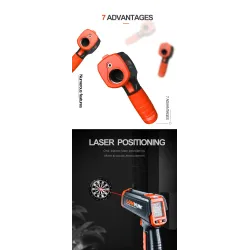 Digital infrared thermometer - non contact handheld gun laser with LCD displayMeasurement