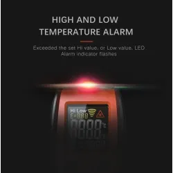 Digital infrared thermometer - non contact handheld gun laser with LCD displayMeasurement