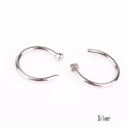 Næsering - kropspiercing - rustfrit stål - 2 stk