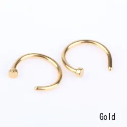 Näsring - piercing - rostfritt stål - 2 st