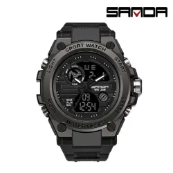 SANDA - sport Quartz klocka - självlysande - vattentät