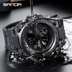 SANDA - sports Quartz-klokke - lysende - vanntett