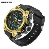 SANDA - sports Quartz-klokke - lysende - vanntett
