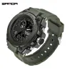 SANDA - sports Quartz-klokke - lysende - vanntett