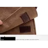 Rektangulær skuldertaske i lærred