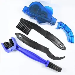 Kit de nettoyage de chaîne de vélo - avec brosses de nettoyage