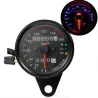 Universal motorsykkel kilometerteller - dobbel speedometer - måler - LED - KM/H