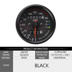 Universal motorcycle odometer - dual speedometer - gauge - LED - KM/HInstruments