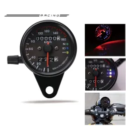 Compteur kilométrique moto universel - double compteur de vitesse - jauge - LED - KM/H