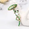 Brooch with lotus / frogBrooches