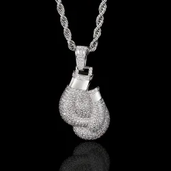 Crystal nyrkkeilyhanskat kaulakorulla
