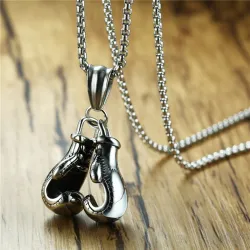 Collana con doppio ciondolo guantoni da boxe