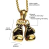 Colar com pingente duplo de luvas de boxe