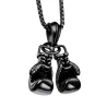 Collana con doppio ciondolo guantoni da boxe