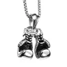 Collana con doppio ciondolo guantoni da boxe