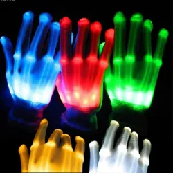 Gants squelette lumineux - LED