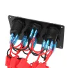 Vippbrytarpanel - vattentät digital voltmeter - för bil - båt - lastbil - 12V - USB - LED