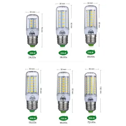 LED-lamppu - SMD 5730 - 220V - E14 - E27