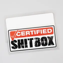 Dekorativt bilklistremerke - Sertifisert Shitbox