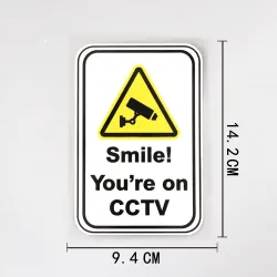 Advarselsklistremerke - SMIL! DU ER PÅ CCTV