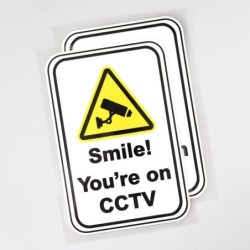 Advarselsklistremerke - SMIL! DU ER PÅ CCTV