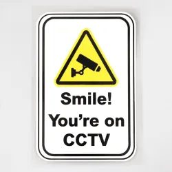 Cámaras de seguridadPegatina de advertencia - ¡SONRISA! ESTÁS EN CCTV