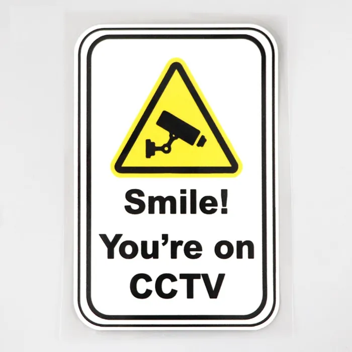 Adesivo di avvertimento - SORRISO! SEI IN TVCC
