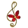 Nota musical com borboleta - broche