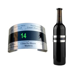 Termômetro para garrafa de vinho - clipe de aço inoxidável - com display LCD