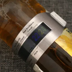 Vinflasketermometer - rustfritt stålklips - med LCD-display